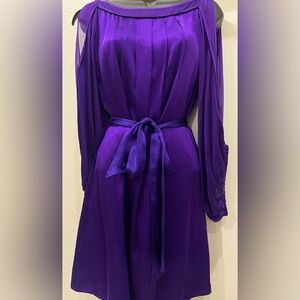 Nu Collective Purple Belted Dress Size Medium